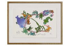 【著名アーティストシルクスクリーン版画作品】田島征三「ひっぱらないでクダサイ！」 