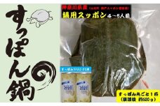 神奈川県産すっぽん鍋（4～5人前　約620ｇ）+すっぽんドリンク2本 【 すっぽん 鍋 ドリンク 国産 肉 神奈川県 山北町 】