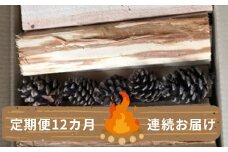 【定期便12カ月】薪セットA（薪5㎏・着火剤付）【 薪 着火剤 針葉樹 ストーブ キャンプ アウトドア 焚火 定期 12回 神奈川県 山北町 】