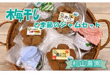 杉山農園Ｅ 梅干しと季節のジャムセット【 梅干し 国産 塩だけ 酸っぱい  ジャム 無添加 フルーツ 果物 詰め合わせ 食べ比べ 神奈川県 山北町 】