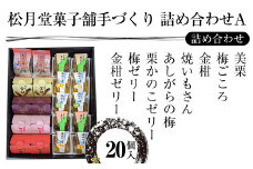 松月堂菓子舗手づくり　詰め合わせA　（20個入り）【 和菓子 詰め合わせ 手作り 銘菓 ギフト 栗 金柑 梅 神奈川県 山北町 】
