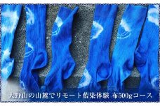 大野山の山麓でリモート藍染体験　布500gコース【 体験 チケット 神奈川県 山北町 】