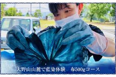 大野山山麓で藍染体験　布500gコース【 体験 チケット 神奈川県 山北町 】