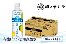 ダイドードリンコ　和ノチカラ　有機レモン使用炭酸水500ｍｌ×24本【 炭酸 炭酸水 ソーダ水 神奈川県 山北町 】