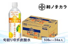 ダイドードリンコ　和ノチカラ　旬絞りゆず炭酸水500ｍｌ×24本【 炭酸 炭酸水 ソーダ水 神奈川県 山北町 】