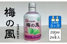 【定期便3ヶ月】梅の風（清涼飲料水）　290ml×24本入り【 神奈川県 山北町 】