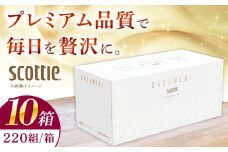 ティッシュ スコッティ カシミヤ 10箱 (1箱 220組(440枚)) 【日本製紙クレシア株式会社】ティッシュ ティッシュペーパー ボックスティッシュ てぃっしゅ  日用品 まとめ買い 消耗品  防災 備蓄 神奈川県 開成町 K03 [BDAM020]