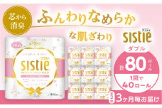 【全2回定期便(3ヵ月に1回)】クリネックス システィ（ダブル） 40ロール(4ロールｘ10パック)【日本製紙クレシア株式会社】開成町 トイレットペーパー トイレットロール ダブル まとめ買い  定期便 といれっとぺーぱー [BDAM006]