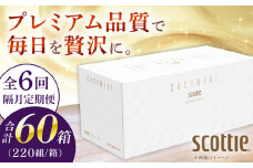【全6回定期便(2ヵ月に1回)】K03 クレシアギフト カシミヤ スコッティ 10箱 ティッシュ ペーパー【日本製紙クレシア株式会社】開成町 ティッシュ ティッシュペーパー まとめ買い ボックスティッシュ [BDAM034]