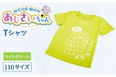 ご当地キャラクターあじさいちゃんグッズ　Tシャツ（サイズ110）ライトグリーン 1枚 【開成町商工振興会】 [BDAY004-3]