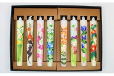 手描き花ろうそく12cm　8本入