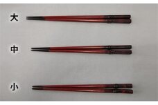 伝統工芸竹塗技法　新潟特産竹塗　箸　赤色（中）