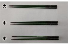 伝統工芸竹塗技法　新潟特産竹塗　箸　青色（中）