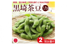 【2025年8月 2回お届け】くろさき茶豆1.2kg 2025年 先行予約 定期便 枝豆 野菜 つまみ おつまみ えだまめ エダマメ 新潟 定期 お楽しみ 2回