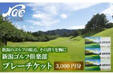 新潟ゴルフ俱楽部　プレーチケット　3000円分