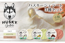 ハスキージェラート 3種 各2個 計6個 デザート アイス ドルチェ アイスミルク お取り寄せ 食べ比べ 定番 人気 土産 贈り物 ギフト グルメ ロストアンドファウンド 新潟県 新潟市