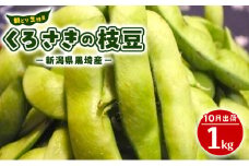先行予約 朝どり 生枝豆 くろさきの枝豆 1kg 2025年10月発送 新潟県黒埼産 生 枝豆 えだまめ えだ豆 新潟