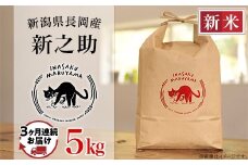 L4-S053【3ヶ月連続お届け】新潟県長岡産 新之助 5kg