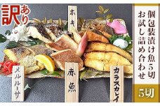 H7-C8【訳あり】個包装漬け魚5切 お試し詰め合わせ