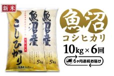C2-7K106B【6ヶ月連続お届け】新潟県魚沼産コシヒカリ10kg（5kg×2袋）（長岡川口地域）