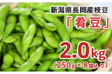 75E-19新潟県長岡産枝豆2.0kg【肴豆250g×8袋入り】