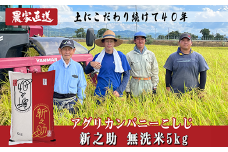 J8-6MS051新潟県長岡産　新之助　無洗米5kg