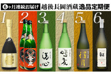 A0-49【6ヶ月連続お届け】越後長岡酒蔵逸品定期便