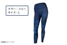 I4-56KA【カラー：ブルー サイズ：L】A.A.TH for femtech/サニタリーロングタイツ（プリント）（品番：AAP85FP1）