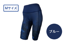 I4-58JA【カラー：ブルー サイズ：M】A.A.TH for femtech/サニタリーハーフタイツ（プリント）（品番：AAP85FP2）