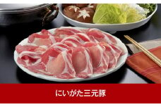 にいがた三元豚1kg しゃぶしゃぶ用 とんかつ用 豚肉 新潟グルメ  [三条果樹専門家集団]【020P085】