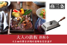 [大人の鉄板] 4.5mmの厚みが素材の旨みを引き出す 鉄板小（蓋付き） 【028P013】