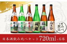 晩酌におすすめ日本酒飲み比べセット（720ml × 6本）新潟県 日本酒 大辛口 辛口 甘口 吟醸 特別本醸造 特別純米 [福顔酒造]【019S008】