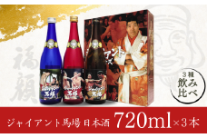 ジャイアント馬場 日本酒 720ml×3本セット 純米吟醸 吟醸 辛口 飲み比べ [福顔酒造] 【022S016】