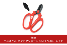 生花はさみ ハンドクリエーションF170黒刃 レッド 花ハサミ 園芸ハサミ 生花用 園芸用品 ガーデニング用品 [坂源] 【011S125】