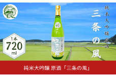 純米大吟醸 原酒「三条の風」 720ml 1本 日本酒 新潟県 数量限定 五百万石を使用 【011S138】