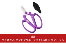 生花はさみ ハンドクリエーションF170 パープル 花ハサミ 園芸ハサミ 生花用 園芸用品 ガーデニング用品 [坂源] 10000円以下 1万円以下 【010S383】