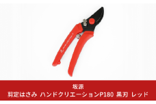 剪定はさみ ハンドクリエーションP180黒刃 レッド 花ハサミ 園芸ハサミ 生花用 園芸用品 ガーデニング用品 [坂源] 【011S151】