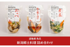 新潟郷土料理 詰め合わせ （銀鮭焼き漬け2切170g / 煮菜300g / のっぺ300g） [老舗割烹料亭 遊亀楼魚兵]【012S084】