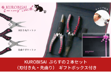 ぷらすの２本セット(刃付き丸ヤットコ・先曲り平ヤットコ) ギフトボックス付き [KUROBISAI] ハンドメイド アクセサリー 工具セット 燕三条製 【022S056】