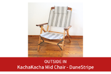 折りたたみチェア OUTSIDE IN KachaKacha Mid Chair - Dune Stripe （カチャカチャミッドチェア-デューン ストライプ） 木製 折りたたみアウトドアチェア アウトドア用品 キャンプ用品 燕三条製 [OUTSIDE IN] 【132S006】
