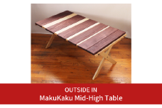 テーブル MakuKaku Mid-High Table（マクカク・ミッドハイ・テーブル） 木製 アウトドアテーブル アウトドア用品 キャンプ用品 燕三条製 [OUTSIDE IN] 【122S005】