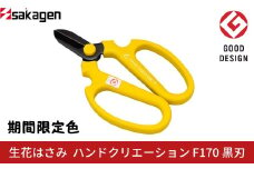 期間限定 生花はさみ ハンドクリエーションF170 黒刃 ティーオリーブ 期間限定色 冬季限定 花ハサミ 園芸ハサミ 生花用 園芸用品 ガーデニング用品 [坂源] 【011S280】