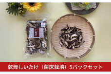 乾燥しいたけ（菌床栽培）5パックセット 干し椎茸 干ししいたけ 肉厚 出汁 新潟産 【010S559】