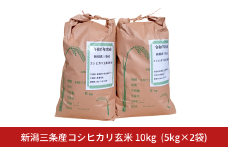 先行予約 新潟県三条市産 コシヒカリ 玄米 10kg (5kg×2袋) 令和7年産 コシヒカリ こしひかり 新潟県産 玄米 【026S047】
