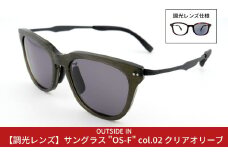 【調光レンズ仕様】 サングラス （OUTSIDE IN Sunnies OS-F  C2 クリアオリーブ） アウトドア用品 ドライブ  [OUTSIDE IN]【075S014】