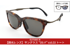 【調光レンズ仕様】サングラス（OUTSIDE IN Sunnies OS-F  C3 トート） アウトドア用品 ドライブ  [OUTSIDE IN]【075S015】