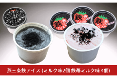 燕三条鉄アイス (ミルク味2個 鉄苺ミルク味 4個) アイス 鉄粉 越後姫 chillfull-ちるふる- ギフト プレゼント 取り寄せ【012S140】