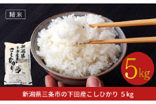 先行予約 コシヒカリ 5kg 新潟県三条市下田産こしひかり 令和7年産 新潟県産コシヒカリ 精米 白米 三条市下田産コシヒカリ【010S180】
