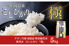 県認証 特別栽培米 コシヒカリ 「極」 5kg 無洗米 令和7年産米 こしひかり 新潟県認証 白米【012S087】