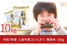 新米 先行予約 無洗米 新潟県三条市産コシヒカリ 10kg こしひかり 令和7年産 米 [株式会社白熊]【014S022】